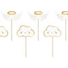 Topperi za kolačiće Clouds and Wings zlatni 13cm, 6 komada