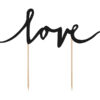 Topper za tortu Love crni 17cm