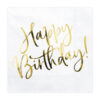 Salvete zlatne Happy Birthday, 20 komada