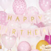 Baner Happy Birthday svijetlo rozi, 15x175cm - Slika 2