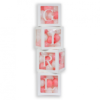 Set od 4 kutije GIRL s rozim mix balonima