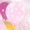 Lateks balon baby rozi 30cm s bijelim točkicama, 6 komada - Slika 2
