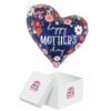 Folija balon Mother's Day Floral Heart 85 cm - Slika 2