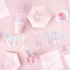 Papirnati tanjuri svijetlo roza happy birthday, 6 komada - Slika 2
