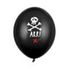 Lateks balon crni 30 cm pirati, 6 komada