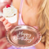 Papirnati tanjuri rose gold happy birthday, 6 komada - Slika 2
