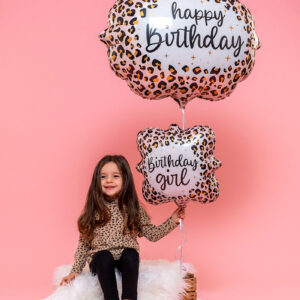 Folija balon Satin Leopard Birthday 69 cm - Slika 2