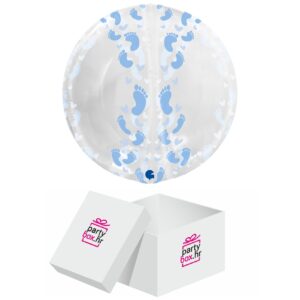 PVC balon Transparent Blue Footprint 4D 48 cm - Slika 2