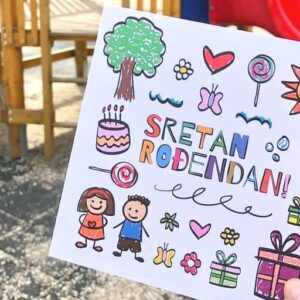 Čestitka Rođendan Dječak i djevojčica 15,5x15,5 cm - Slika 2