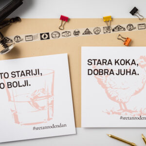 Čestitka Rođendan Stara koka 15,5x15,5 cm - Slika 2
