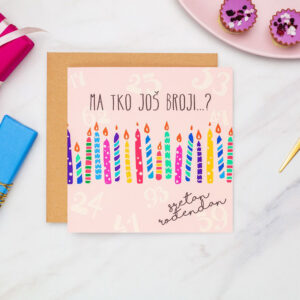 Čestitka Rođendan Tko još broji 15,5x15,5 cm - Slika 2