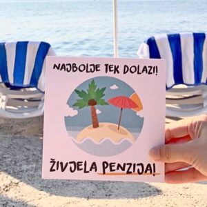 Čestitka Živjela penzija 15,5x15,5 cm - Slika 2