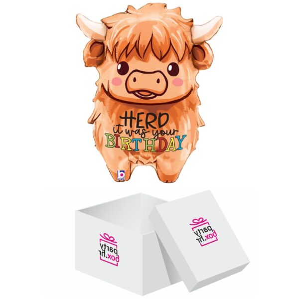 Folija balon Highland Cow Birthday 69cm