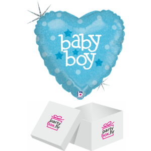 Folija balon Baby Heart Boy 43 cm