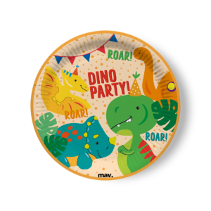 Papirnati tanjuri Dino party 22,7 cm, 8 komada