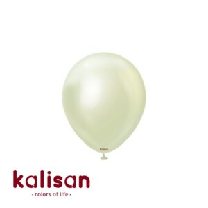 Lateks balon Mirror Green Gold 13cm