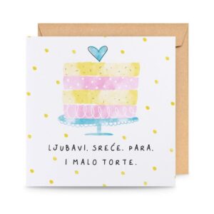 Čestitka sreće para 15,5x15,5 cm