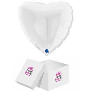Folija balon veliko srce bijelo 56 cm