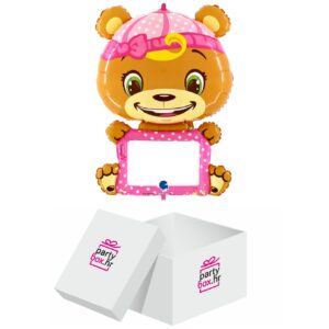 Folija balon rozi medo piši briši 122 cm