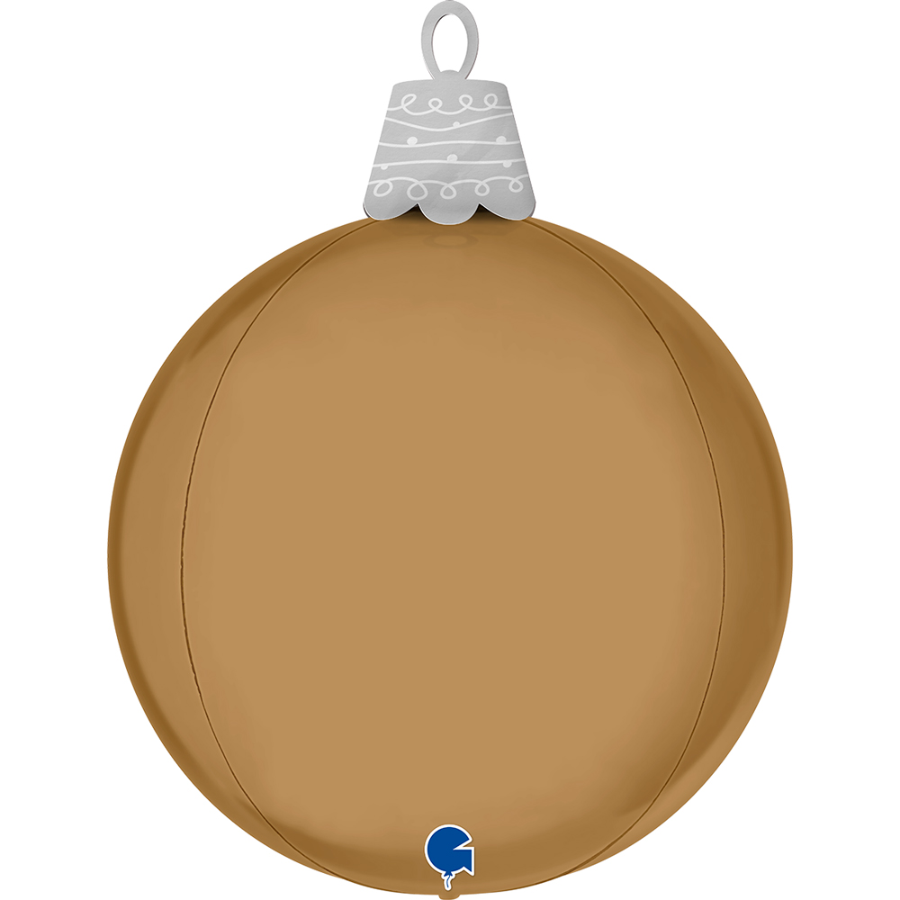 Folija balon Božićna kuglica Platinum Champagne 4D 53 cm