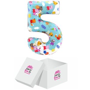 Folija balon Peppa Pig broj 5, 66 cm
