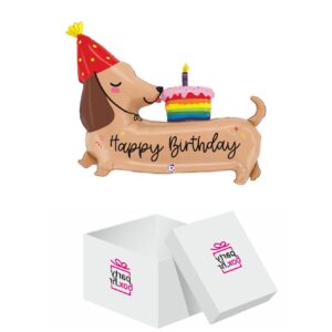 Folija balon Happy Bday Dachshund 109 cm