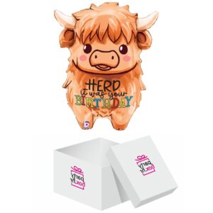 Folija balon Highland Cow Birthday 69cm