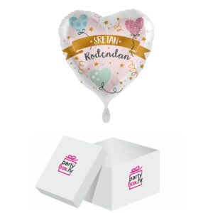 Folija balon Sretan rođendan pastelni, 43 cm