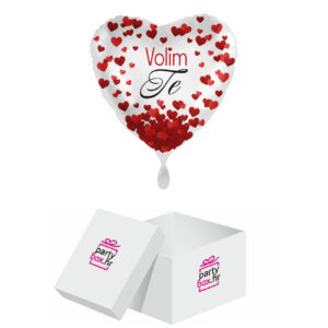 Folija balon Volim te prepuno srca, 43 cm