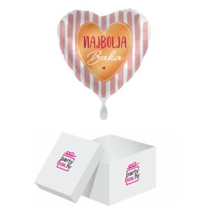 Folija balon Najbolja baka u srcu, 43 cm