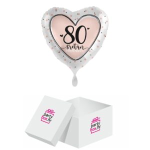 Folija balon Sretan rođendan divnih 80, 43 cm