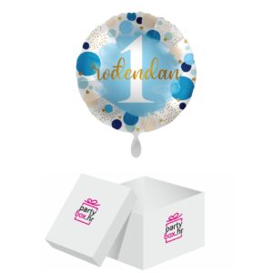 Folija balon Sretan rođendan prvi plavi, 43 cm