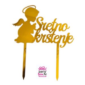Toper Sretno krštenje dječak, zlatni