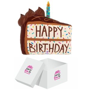 Folija balon Happy Birthday torta sa svjećicom, 71cm