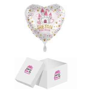 Folija balon Sretan rođendan dvorac za princezu, 43 cm