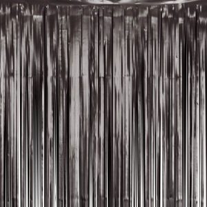 Zavjesa ukrasna mat crna, 100X200cm