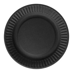 Papirnati tanjuri crni, 18cm, 6 komada