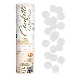 Top konfeti bijeli kružni papirići, 15 cm