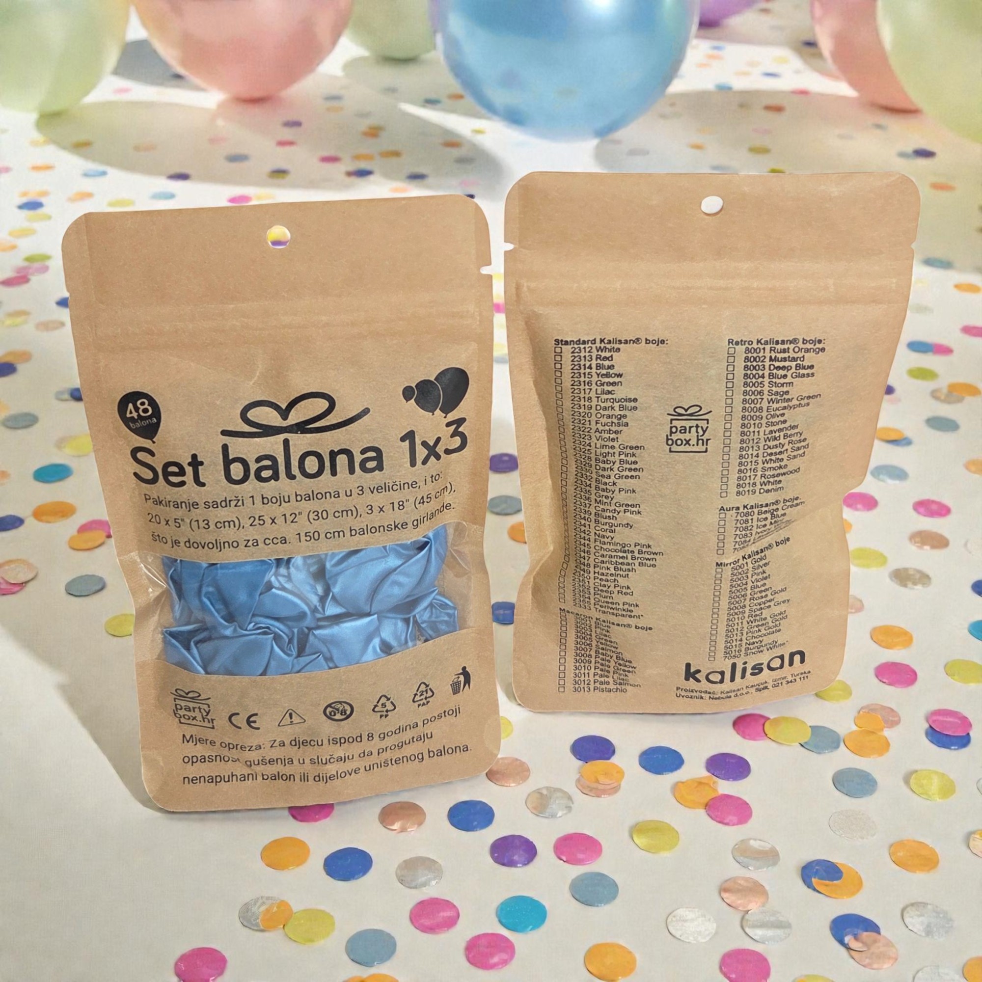 Set balona 1x3 Retro, 48 balona - Slika 2