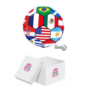 Folija balon nogometna lopta svijet, 45 cm