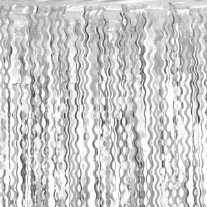Zavjesa ukrasna srebrna spiralna, 100X200cm