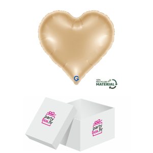 Folija balon srce white gold, 46cm