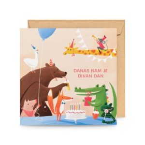 Čestitka Danas nam je divan dan 15,5x15,5 cm