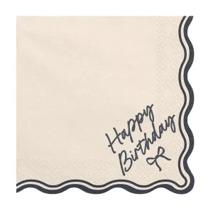 Salvete Happy birthday sa mašnom 33x33cm, 12kom
