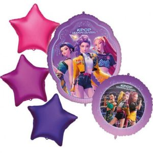Folija balon K-POP DEMON HUNTERS, set od 5 balona