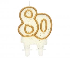 Rođendanska svjećica broj 80, 8cm